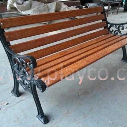 Park Bench - with back rest - FRP ( Teak Finish)